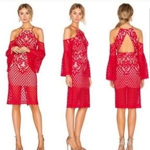 NWT Bardot 4 Lace Cold Shoulder Dress